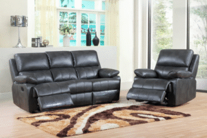 Colorado Seater Recliner Sofa Set – Grey Air Leather